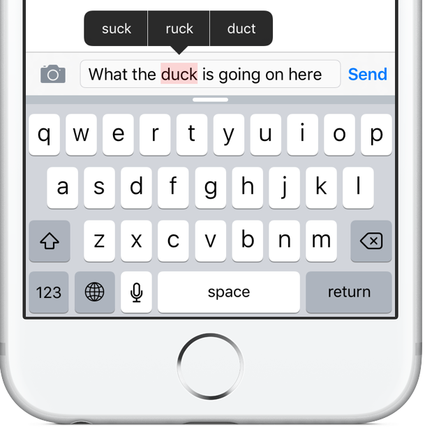 iOS Auto-Correction what the duck iPhone screenshot 001