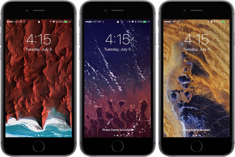 iOS 10 Lock screen unlock options space gray iPhone screenshot 001