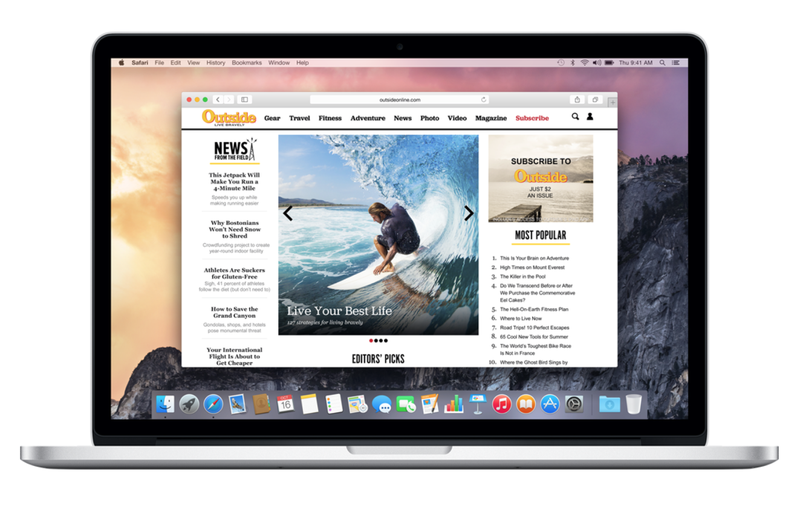 Mise à jour Safari 9.0: Apple Apporte des Fonctionnalités El Capitan aux Utilisateurs de Yosemite et Mavericks