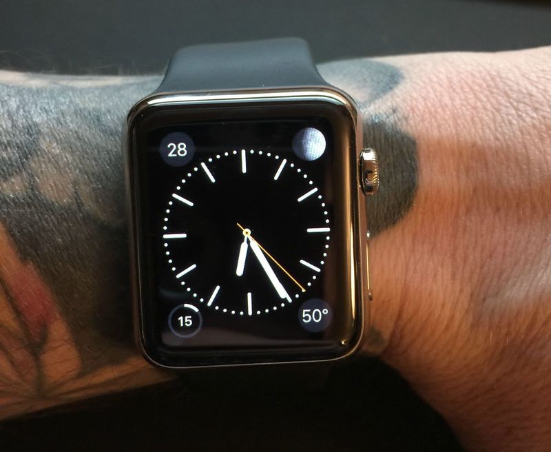 Apple Watch tattooed wrist 001