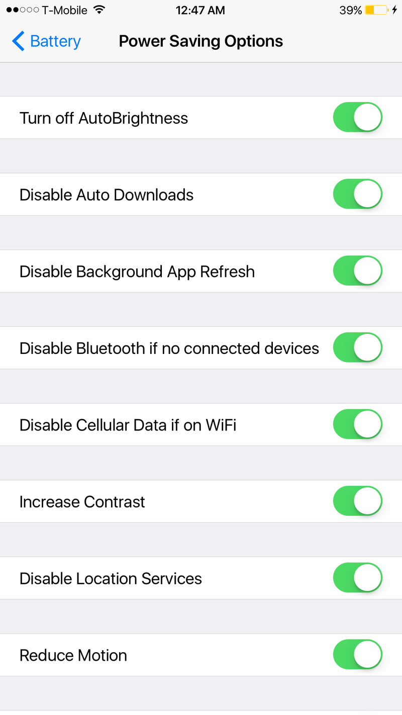 Power Saver Mode Options 2