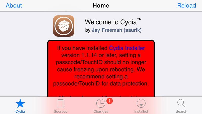 Cydia Landscape iPhone 5s