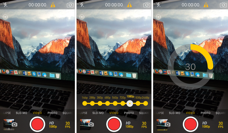 CameraTweak 4 iOS 9 video recording
