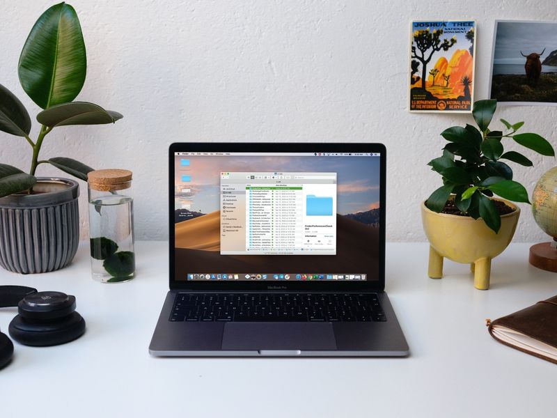 Finder Open on MacBook Screen