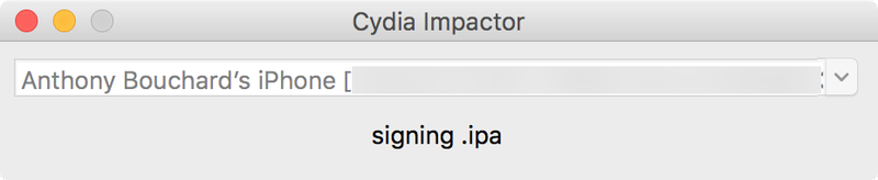 Cydia Impactor side loading process