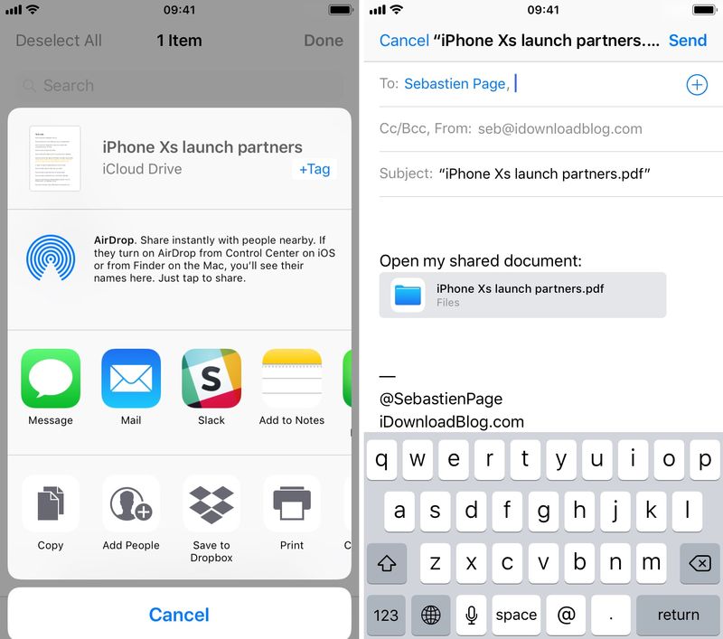 Ajouter des personnes pour partager un document iCloud sur iPhone