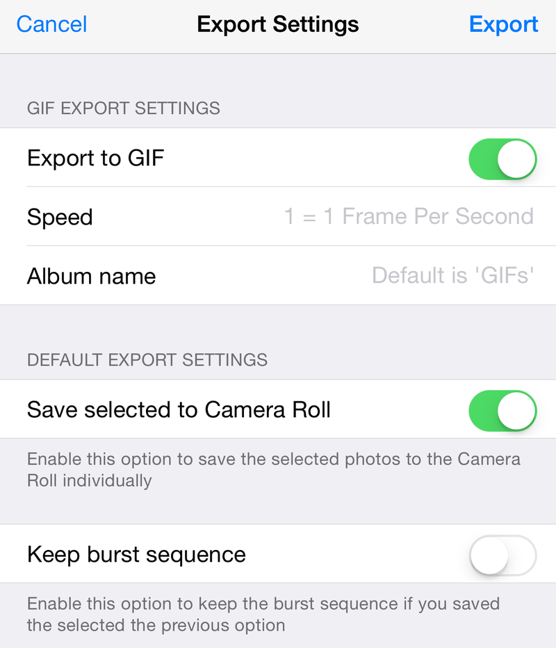 BurstGIF Export