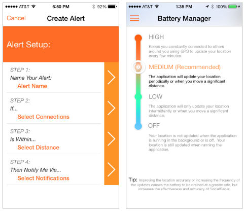 SocialRadar alerts