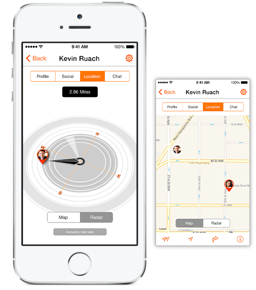 SocialRadar map