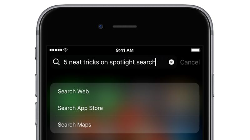 Cool Spotlight tricks on iOS