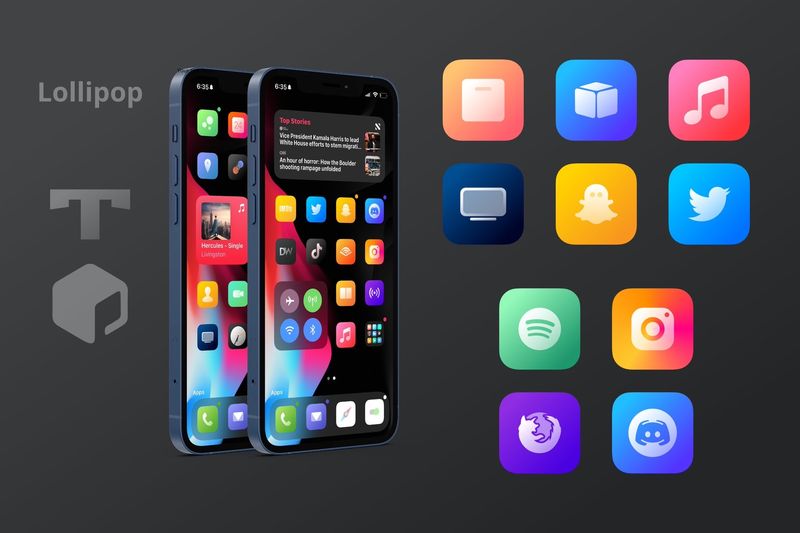 Lollipop theme for jailbroken iPhones.