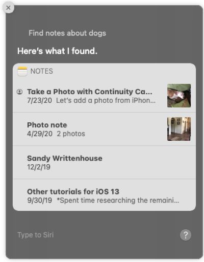 Use Siri to Search Notes