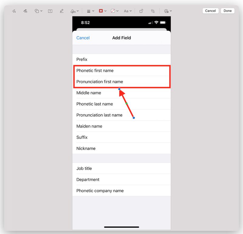 Markup Image From Notes on Mac