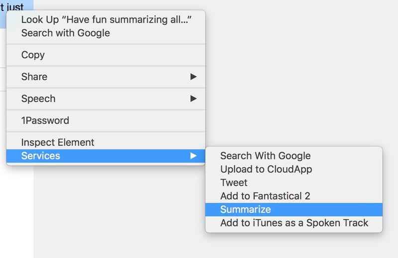 Comment résumer du texte Mac