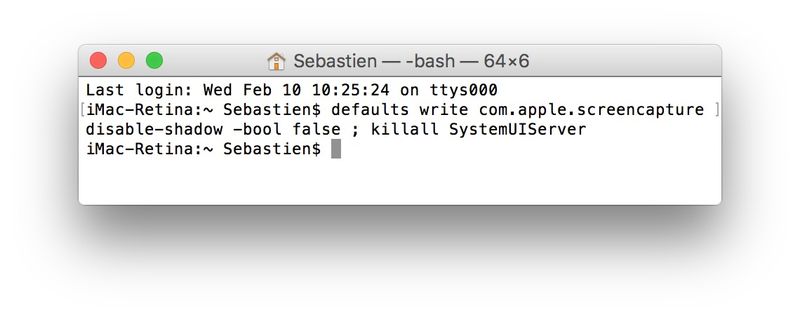 enable shadow on mac screenshots