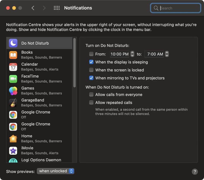Ne pas déranger macOS