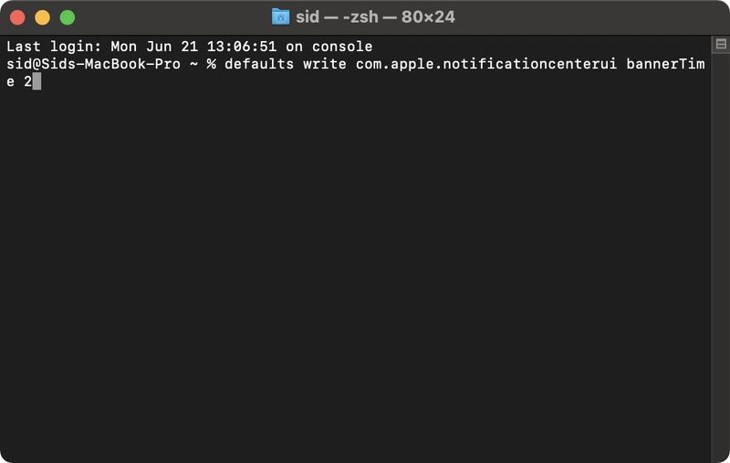 Heure des notifications macOS