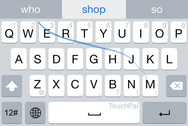 TouchPal iOS 8 Swipe