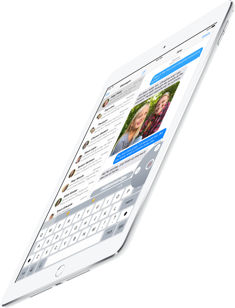 iPad Air 2 silver messages
