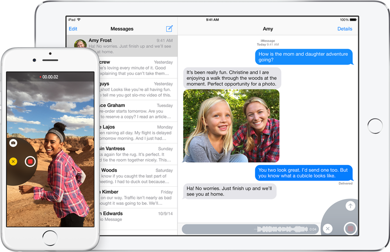iPad Air 2 iPhone 6 messages