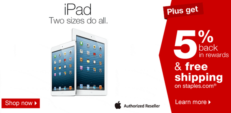 Staples Propose l'iPad aux États-Unis | IT Expert