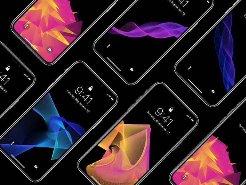 black geometric abstract wallpaper