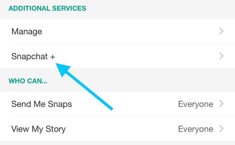 Snapchat+ Settings
